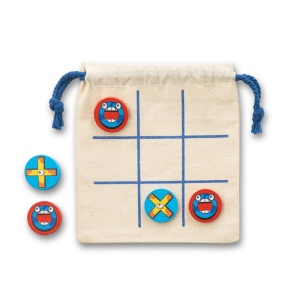 CROSSES. Jeu du morpion classique avec 10 pièces en contreplaqué 6