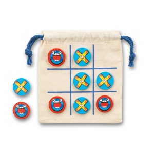 CROSSES. Jeu du morpion classique avec 10 pièces en contreplaqué 7
