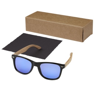 Lunettes de soleil polarisées miroir Hiru en rPET/bois dans coffret cadeau 7