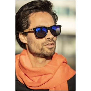 Lunettes de soleil polarisées miroir Hiru en rPET/bois dans coffret cadeau 8