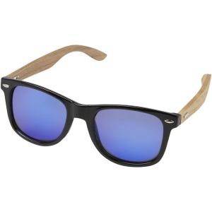Lunettes de soleil polarisées miroir Hiru en rPET/bois dans coffret cadeau 2