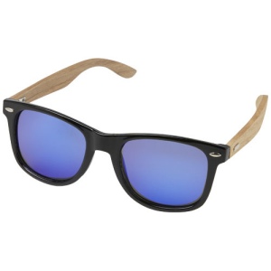 Lunettes de soleil polarisées miroir Hiru en rPET/bois dans coffret cadeau