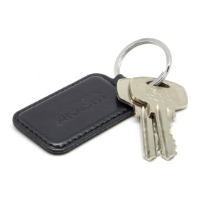 PORTE-CLE EN CUIR VERITABLE NOIR 5