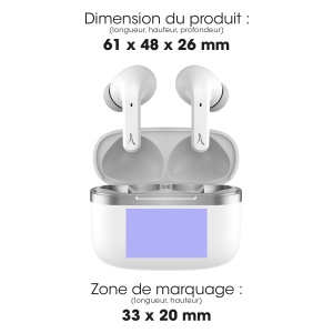 KENDO - ÉCOUTEURS PREMIUM SANS FIL BLUETOOTH BLANC 2