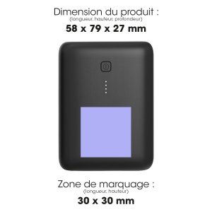 RAITO - BATTERIE DE SECOURS ULTRA SLIM RETRO-ÉCLAIRÉE 10 000 MAH NOIR 2