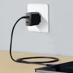KAKUSHIN - PRISE SECTEUR GAN 20W USB TYPE-C PD + USB-A QC3.0 - NOIR 5