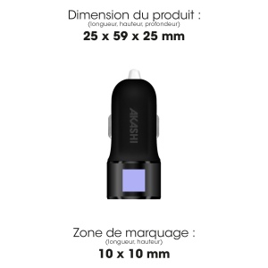 TABO - TURBO CAC 2USB CHARGE RAPIDE NOIR 2