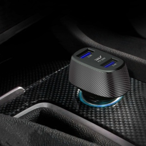 KURUMA - TURBO CHARGEUR ALLUME-CIGARE 50W 2X USB-C + 2X USB-A 3.4A 5