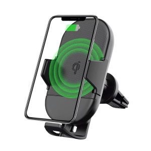 YUDOSHA - SUPPORT VOITURE AVEC CHARGE RAPIDE SANS FIL 15W ET 2 SYSTÈMES DE FIXATION 9