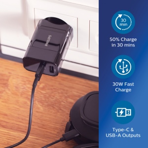 Chargeur Mural Philips, USB 30W Ultra Rapide 8