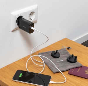 Chargeur USB de Voyage Philips, USB 30W Ultra Rapide 8
