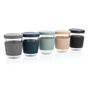 Verre 360ml avec couvercle et manchon en silicone Ukiyo 10
