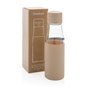 Bouteille en verre 600ml avec compteur d'hydradation Ukiyo 10