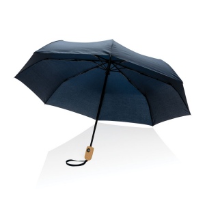 Parapluie 21" automatique rPET 190T et bambou Impact AWARE™ 48