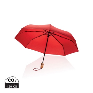 Parapluie 21" automatique rPET 190T et bambou Impact AWARE™ 5