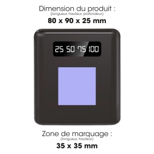 BATTERIE DE SECOURS AVEC 4 CABLES - 10 000 MAH NOIRE 2