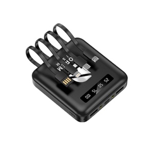 BATTERIE DE SECOURS AVEC 4 CABLES - 10 000 MAH NOIRE 3