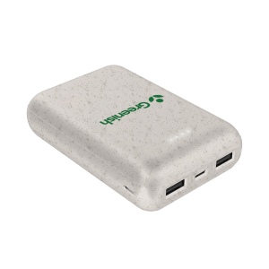 KOMUGI - BATTERIE DE SECOURS ECO - 10 000 MAH - EN PAILLE BLÉ RECYCLÉE 3