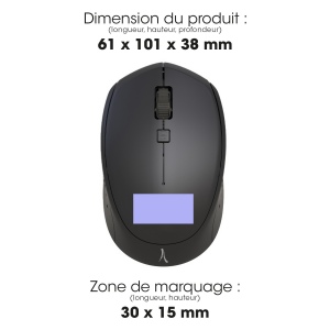 CHUZUMO - SOURIS ÉCO SANS FIL DOUBLE DONGLE (USB-A + USB-C) 2
