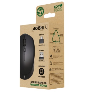 CHUZUMO - SOURIS ÉCO SANS FIL DOUBLE DONGLE (USB-A + USB-C) 3