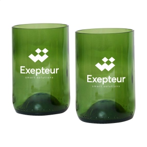 Ensemble de deux verres Rebottled® fabriqués à partir de bouteilles de vin recyclées 6