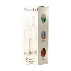 Ensemble de deux verres Rebottled® fabriqués à partir de bouteilles de vin recyclées 8