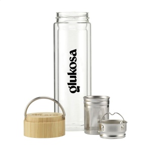 Bouteille à double paroi en verre borosilicaté transparent de haute qualité 3
