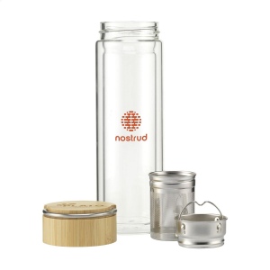 Bouteille à double paroi en verre borosilicaté transparent de haute qualité 4