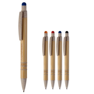 Stylo bille en bambou et paille de blé