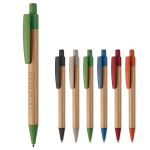  Stylo bille en bambou et paille de blé