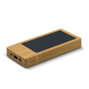 Batterie externe bambou solaire 8000mAh 2