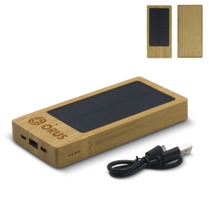  Batterie externe bambou solaire 8000mAh