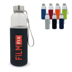 Bouteille d’eau en verre avec fourreau 500ml