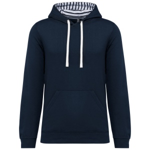 Sweat-shirt à capuche contrastée à motifs unisexe 3