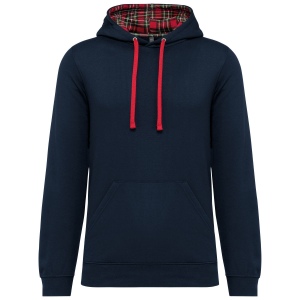 Sweat-shirt à capuche contrastée à motifs unisexe 4