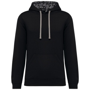 Sweat-shirt à capuche contrastée à motifs unisexe 2