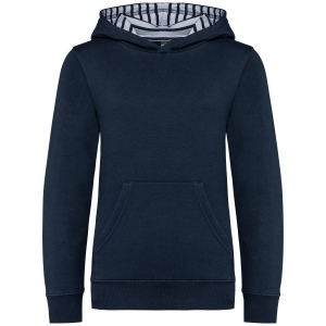 Sweat-shirt à capuche contrastée à motifs enfant unisexe 3