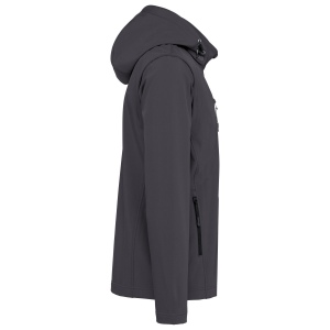 Veste Softshell 3 couches à capuche avec manches amovibles unisexe 19