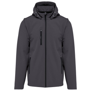 Veste Softshell 3 couches à capuche avec manches amovibles unisexe 5