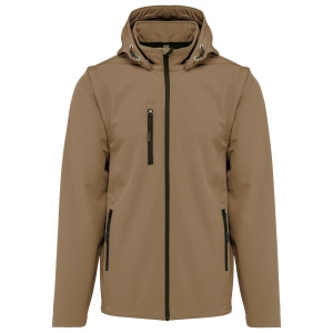 Veste Softshell 3 couches à capuche avec manches amovibles unisexe 6