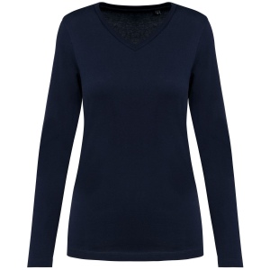 T-shirt Supima® col V manches longues femme 3