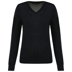 Pull Mérinos col V femme 2