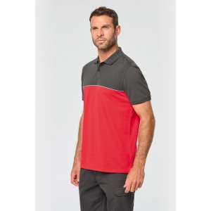 Polo bicolore écoresponsable manches courtes unisexe 10