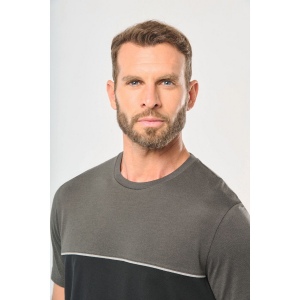 T-shirt bicolore écoresponsable manches courtes unisexe 35