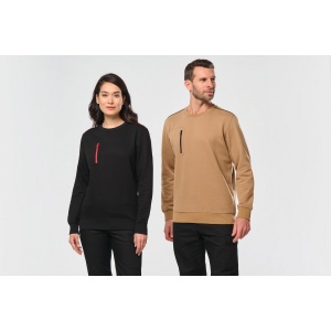 Sweat-shirt Day To Day zip poche contrastée unisexe 43