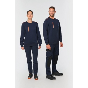 Sweat-shirt Day To Day zip poche contrastée unisexe