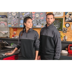 Sweat-shirt écoresponsable col zippé unisexe 24