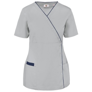 Blouse polycoton avec boutons-pression femme 7