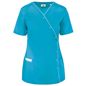 Blouse polycoton avec boutons-pression femme 5