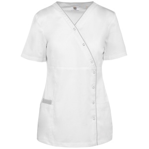 Blouse polycoton avec boutons-pression femme 2